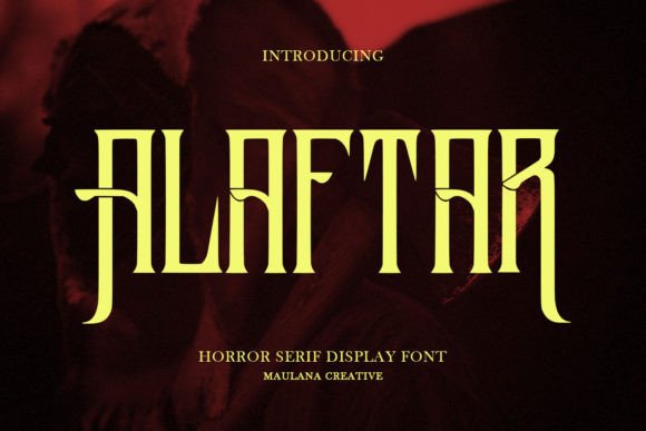 Alaftar: A Chilling Blackletter Font for Spooky Branding