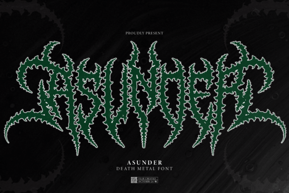 Asunder: A Bold Death Metal Font for Web Design
