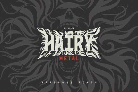 Hairy Metal: An Aggressive Decorative Blackletter Font