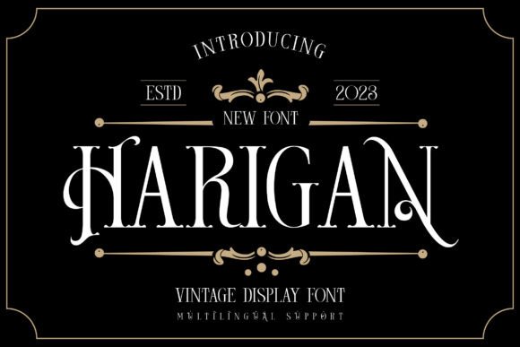 Harigan: A Bold Vintage Blackletter Font for Crafters