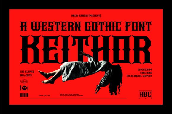 Keithor: A Bold Western Gothic Typeface for Editorial Design