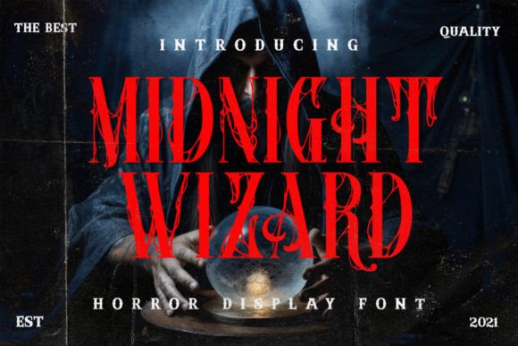 Midnight Wizard: A Bold Blackletter Font for Branding