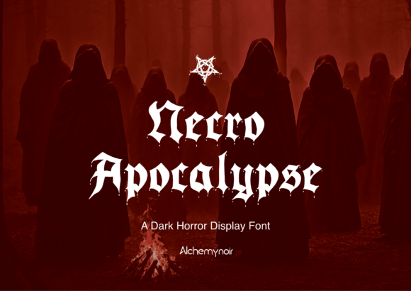 Necro Apocalypse: A Bold Blackletter Typeface for Creators