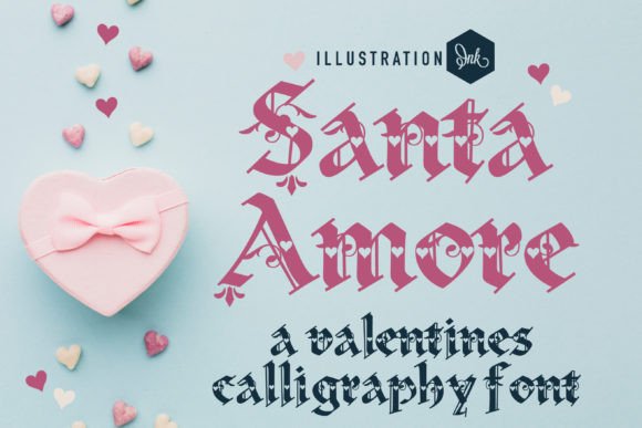 Santa Amore: A Gothic Calligraphy Font for Editorial Design