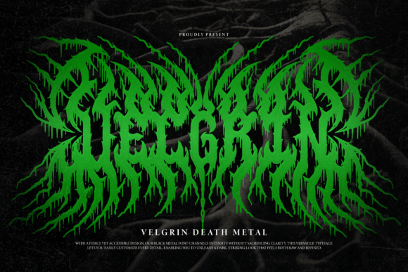 Velgrin: A Bold Blackletter Font for Edgy Branding